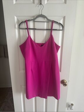 French Connection Hot Pink Spaghetti Strap Dress Women size 12